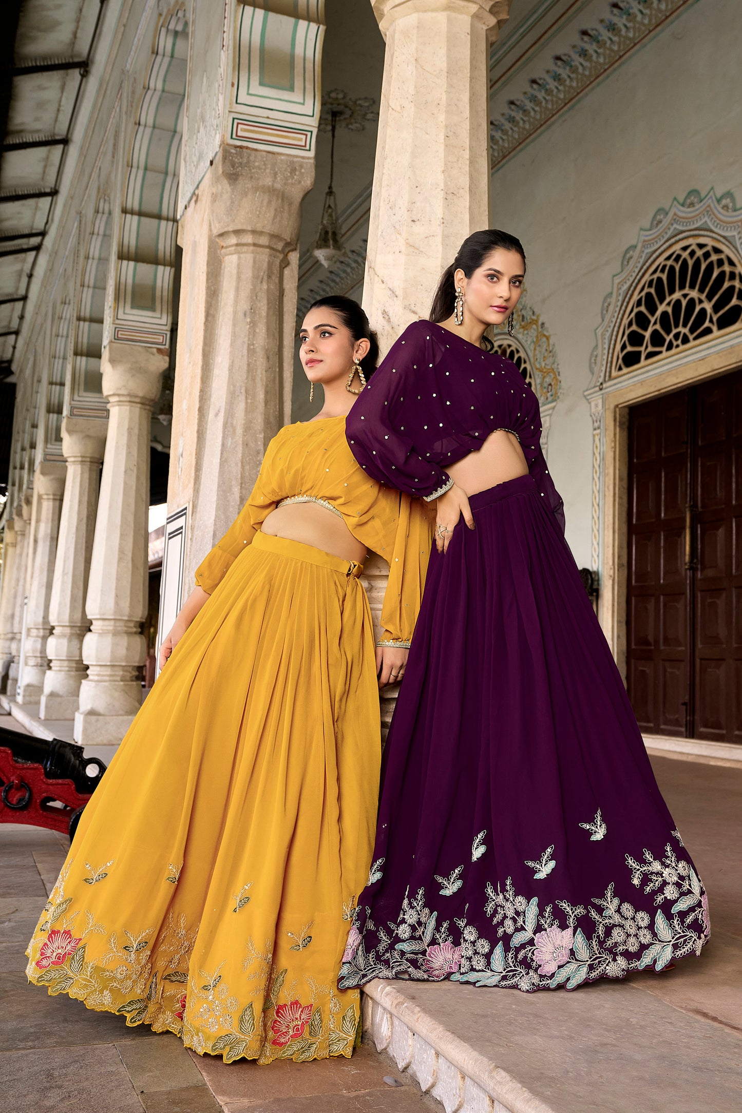 Flaunt Your Flair with Georgette Co-ord Set, Embroidered to Perfection, a Captivating Confluence of Tradition and Trend!✨