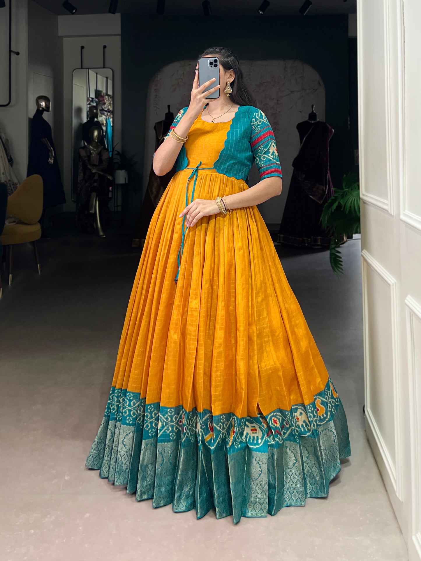 This gown brings together classic charm and contemporary grace in every fold