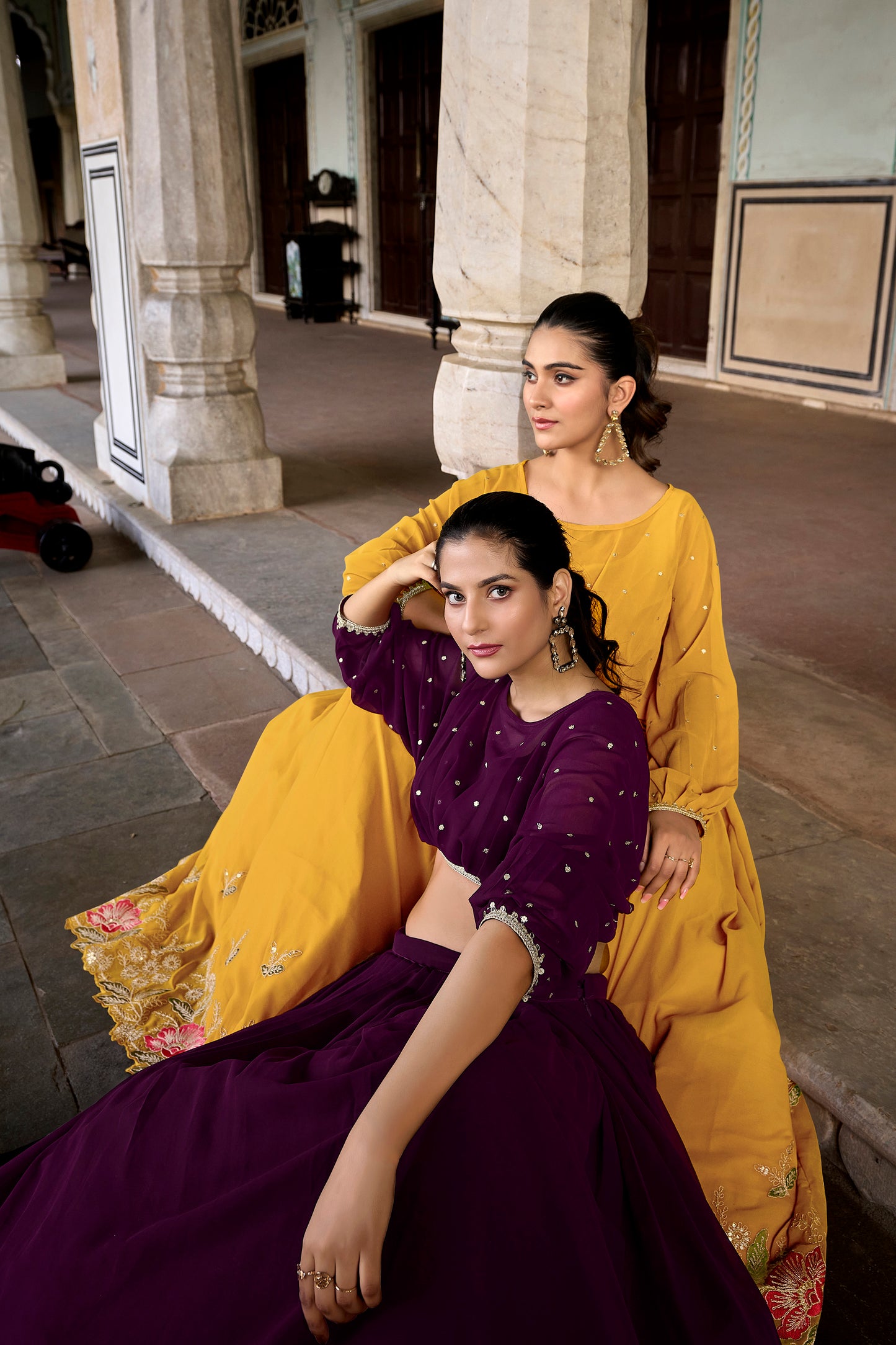 Flaunt Your Flair with Georgette Co-ord Set, Embroidered to Perfection, a Captivating Confluence of Tradition and Trend!✨