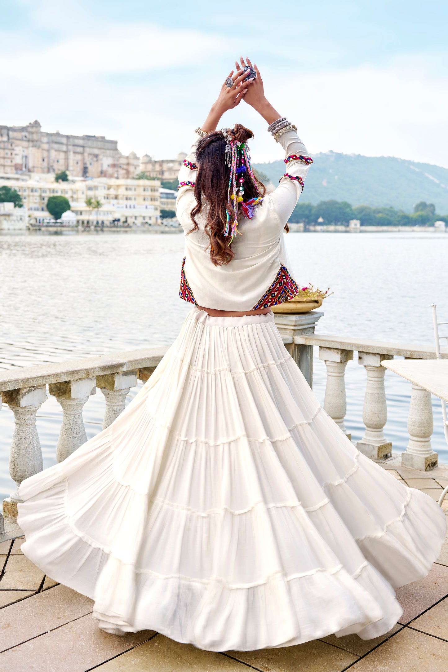 For nine nights, I live in the colors of culture, wrapped in the flowing comfort of Rayon.