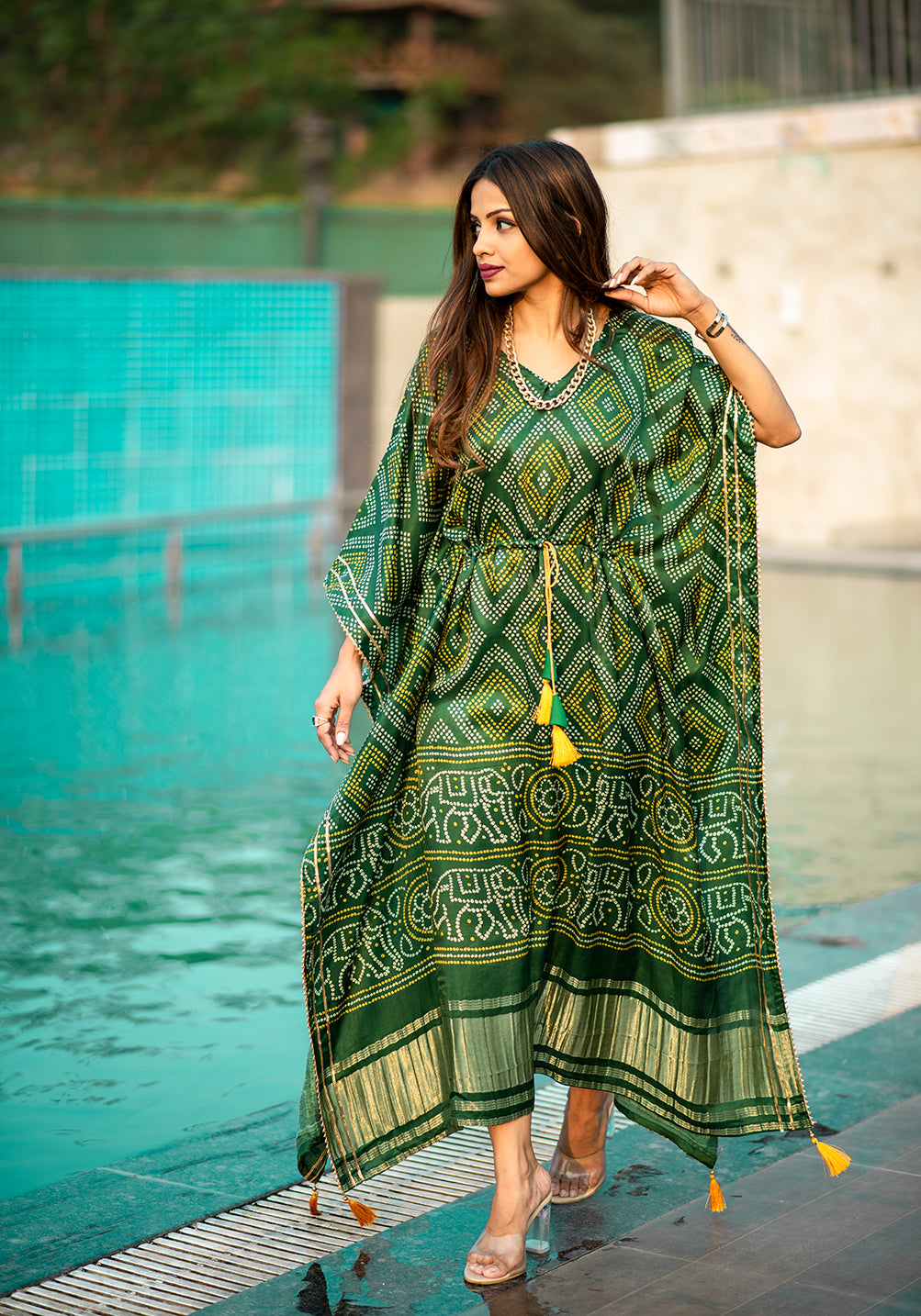 This Oversize Kaftan dress is the best choice for the summer, can be transformed for any occasion from casual to Special Occasion.
