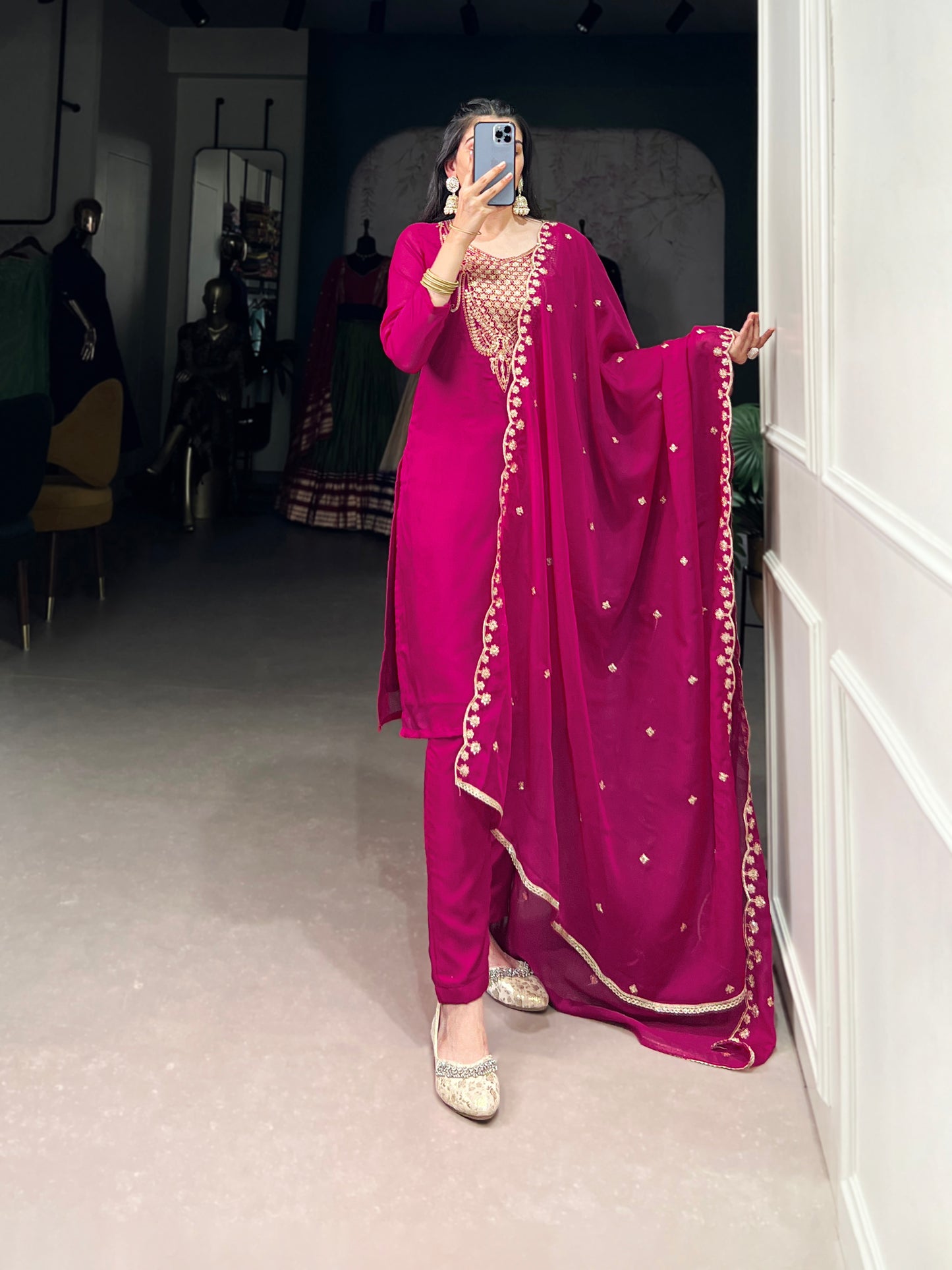 Threaded beauty with a hint of shine