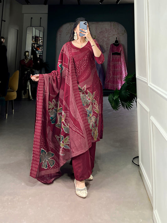 Beads meet blooms in this stunning salwar suit