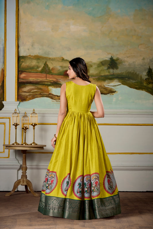 Soft, regal, and oh-so-stunning—Dola silk gowns are pure perfection (YELLOW)